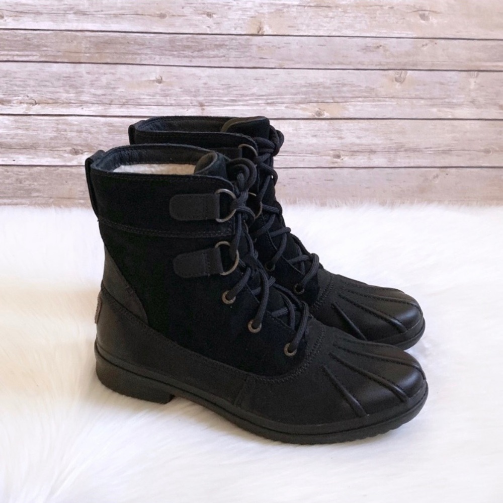UGG Black Azaria Waterproof Duck Boots